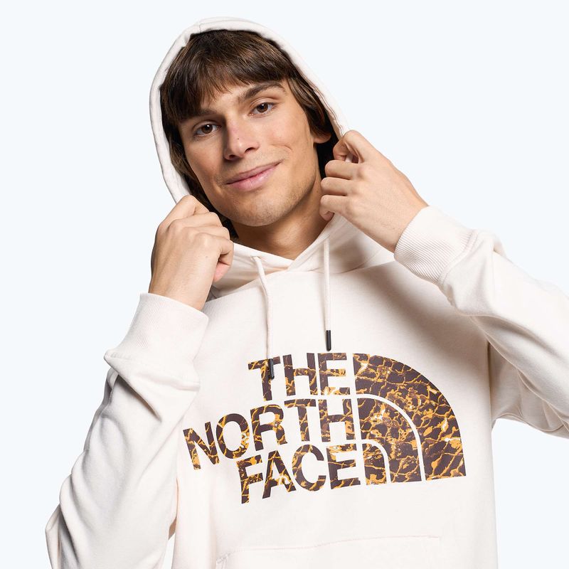 Pánska mikina The North Face Standard Hoodie gardenia white/coal brown water distortion print 3