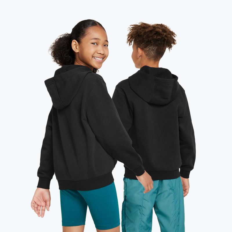 Detská mikina Nike Club Fleece Hoodie black/white 3