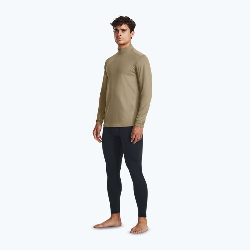 Pánske tričko longsleeve Under Armour Tactical Mock CGI Base federal tan/black 2