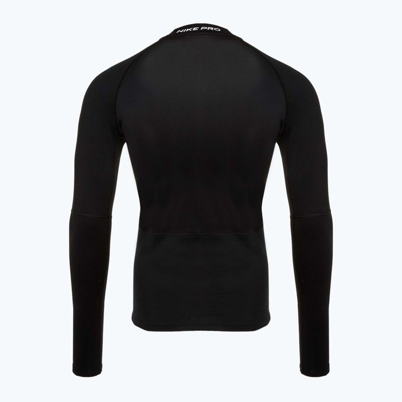 Pánske tričko Nike Pro Dri-Fit Warm black/white training longsleeve 2