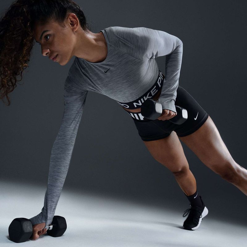 Dámsky tréningový top longsleeve Nike Pro 365 Dri-Fit smoke grey/heather 5