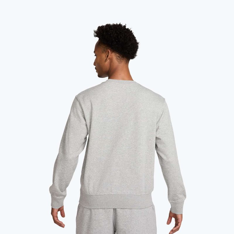 Pánska mikina Nike Club French Terry Crew dark grey heather/white 3