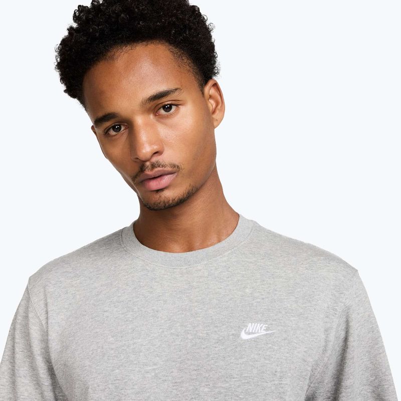 Pánska mikina Nike Club French Terry Crew dark grey heather/white 4