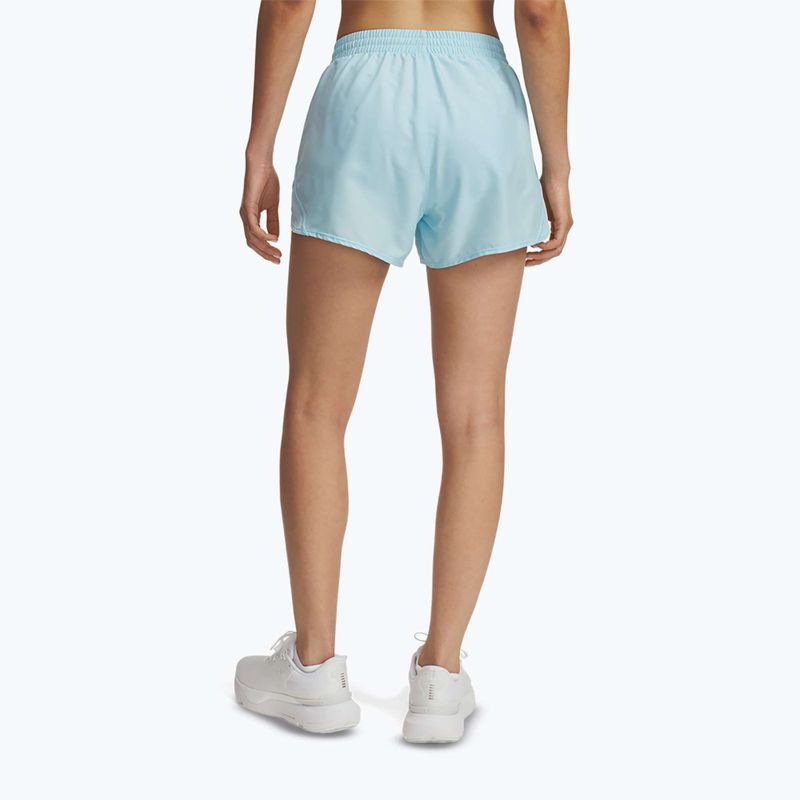 Dámske bežecké šortky Under Armour Fly By 3" s potlačou čierna / reflexná 3