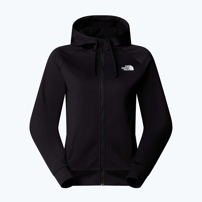 Damska bluza The North Face Reaxion 2.0 z kapturem, pełny zamek, czarna heather 5