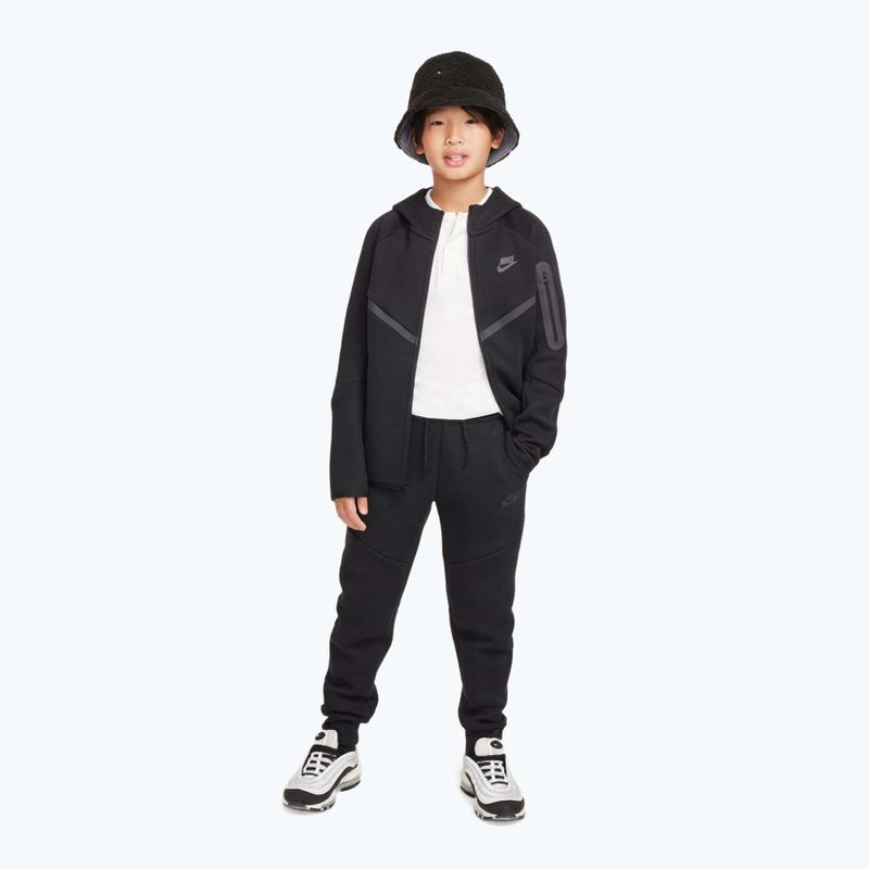 Detská mikina Nike Sportswear Tech Fleece Full Zip black/black/black 2
