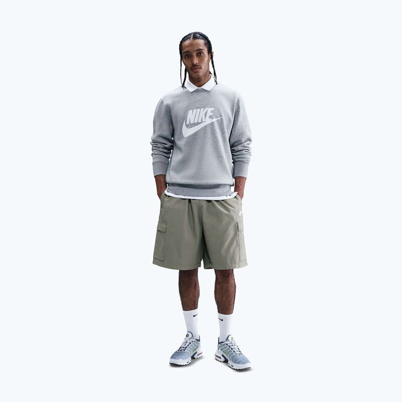 Pánska mikina Nike Sportswear Club Graphic Fleece Crew dark grey heather/white 2