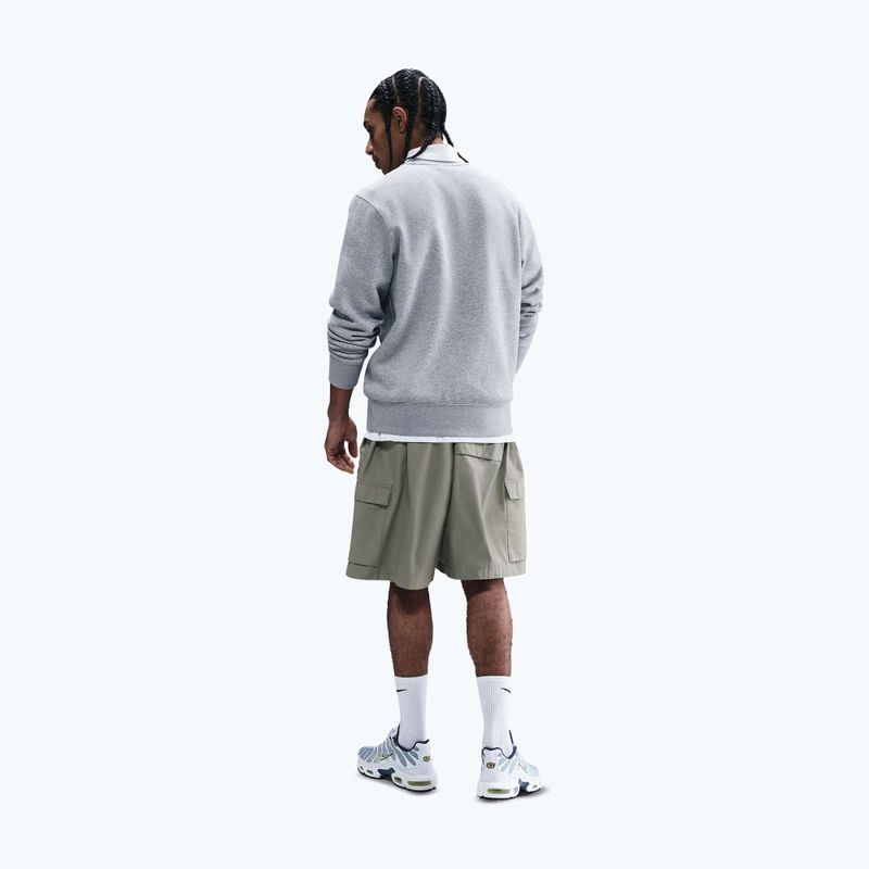Pánska mikina Nike Sportswear Club Graphic Fleece Crew dark grey heather/white 3