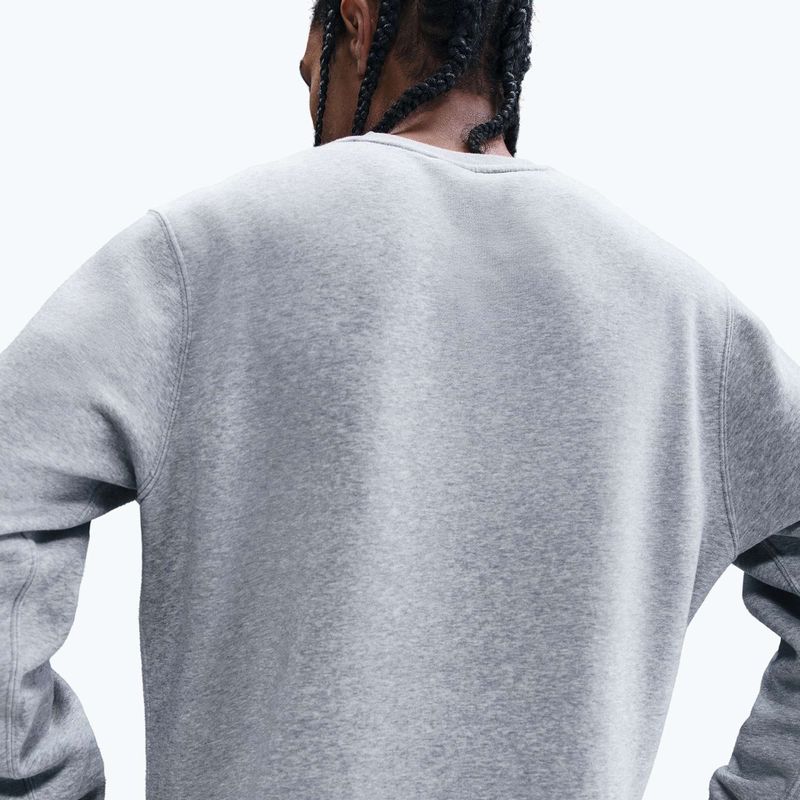 Pánska mikina Nike Sportswear Club Graphic Fleece Crew dark grey heather/white 5