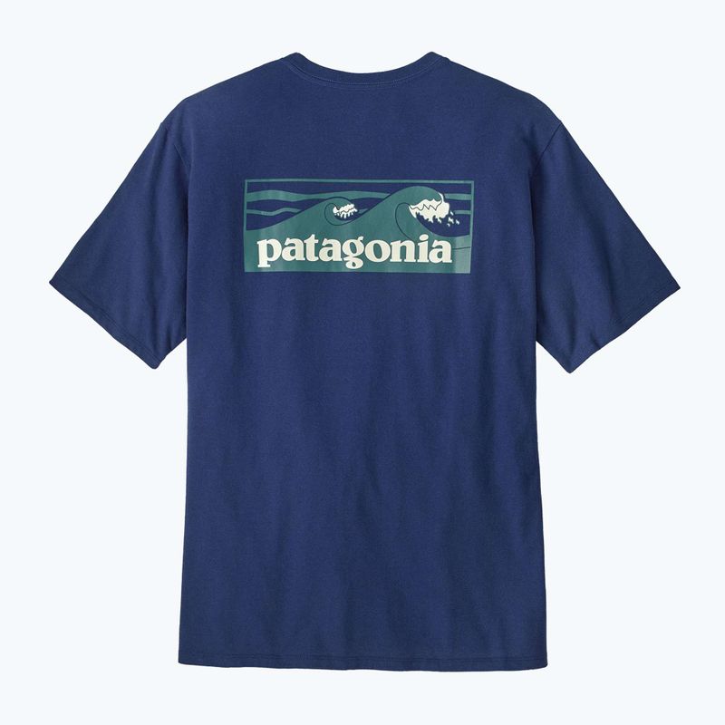 Pánske  tričko Patagonia Boardshort Logo Pocket Responsibili clement blue 3