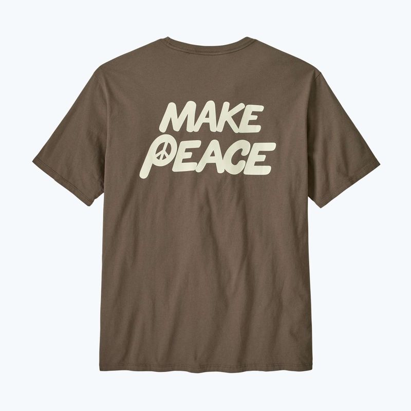 Pánske  tričko Patagonia Balance Organic peace seeds / marlow brown 2
