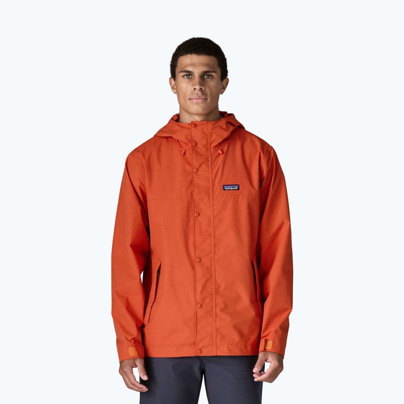 Pánska nepremokavá bunda Patagonia Outdoor Everyday Rain coal orange