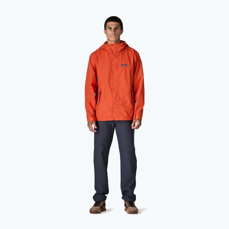 Pánska nepremokavá bunda Patagonia Outdoor Everyday Rain coal orange 2