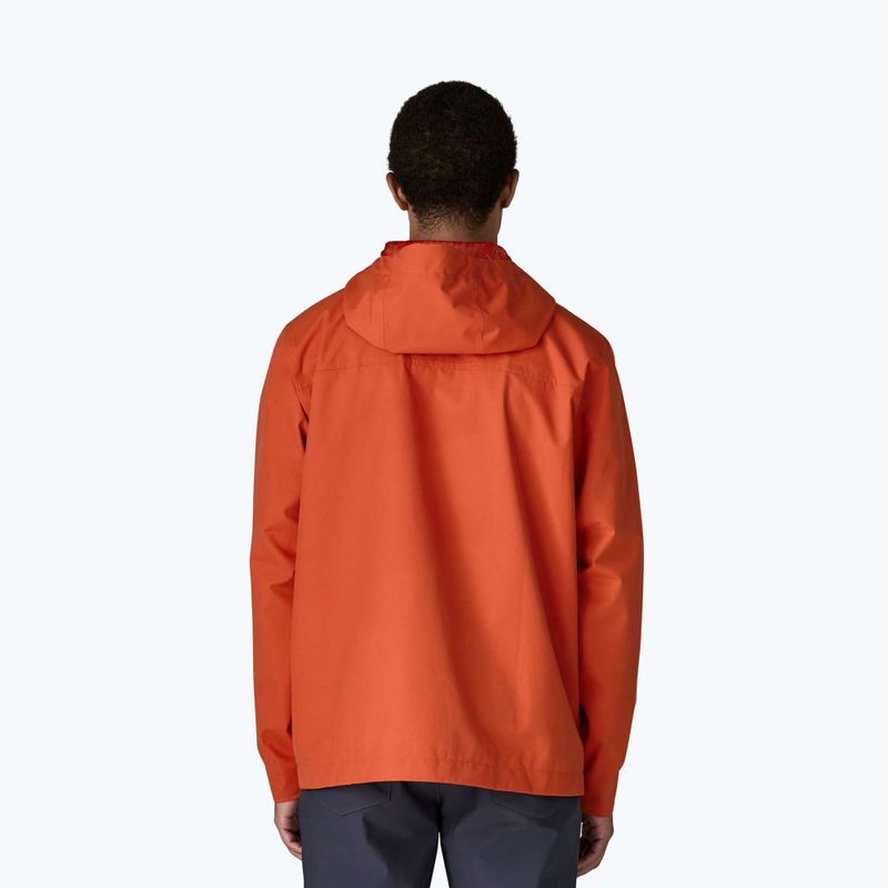 Pánska nepremokavá bunda Patagonia Outdoor Everyday Rain coal orange 3