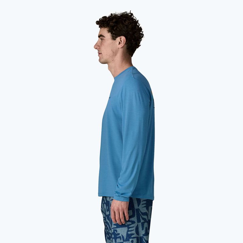 Pánske tričko longsleeve Patagonia Capilene Cool Daily - Boardshort Logo shore blue/light shore blue x-dye 4