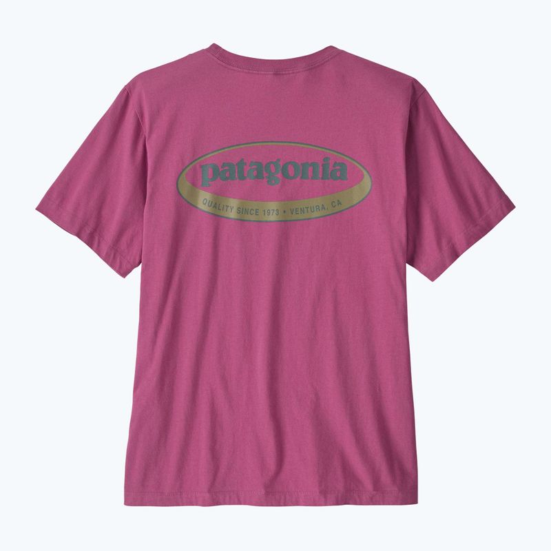 Pánske tričko Patagonia '95 Oval Logo faded magenta 2