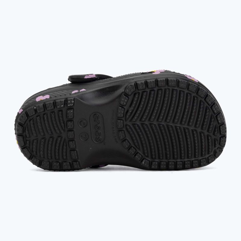 Detské šľapky Crocs Classic Flower 212671 black 5