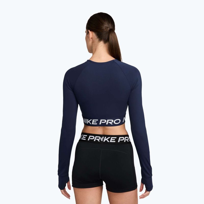 Dámsky tréningový top longsleeve Nike Pro 365 Dri-Fit midnight navy/white 2
