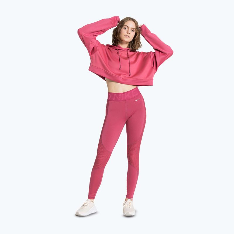 Dámske tréningové legíny Nike Pro High-Waisted sweet beet/white 5
