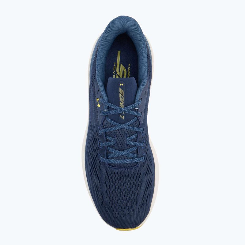 Pánske bežecké topánky Under Armour Sonic 7 washed navy/nu blue/yellow shade 5