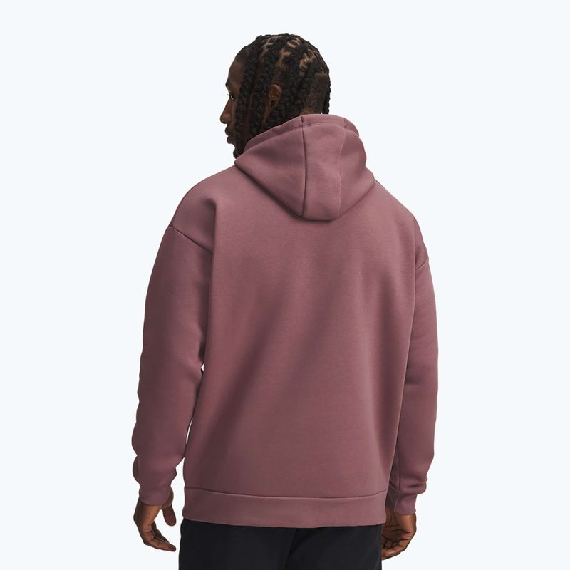 Pánska mikina Under Armour Project Rock Icon Hoody maroon mist/black 2