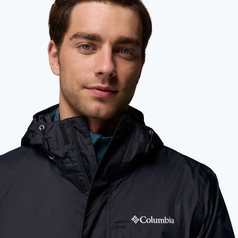Pánska nepremokavá bunda Columbia Pouring Adventure III black/city grey 7