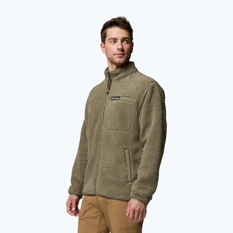 Pánska fleecová bunda Columbia Rugged Ridge High Pile Full Zip stone green 4