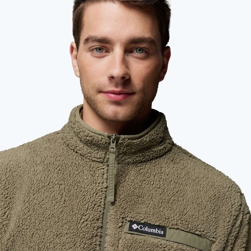 Pánska fleecová bunda Columbia Rugged Ridge High Pile Full Zip stone green 5