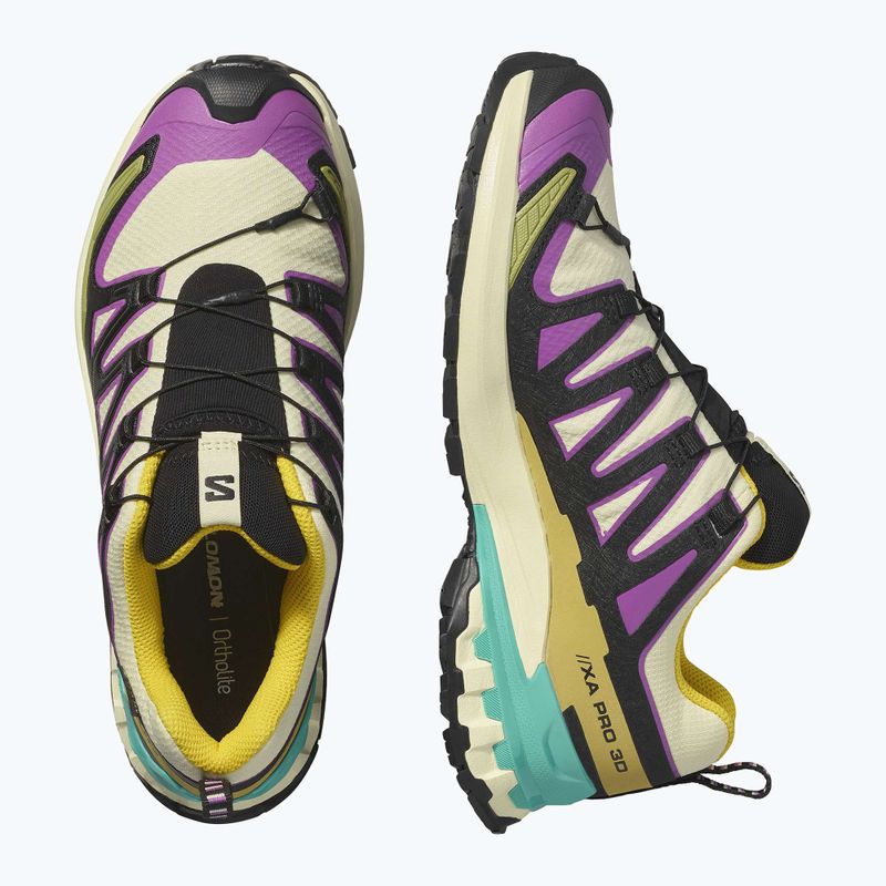 Dámske bežecké topánky Salomon XA PRO 3D V9 GTX transparent yellow/black/waterfall 12