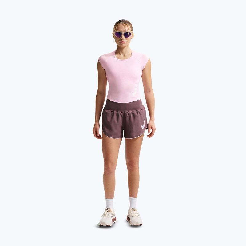 Dámske bežecké tričko Nike Swoosh Run Dri-Fit pink foam/photon dust/white 2