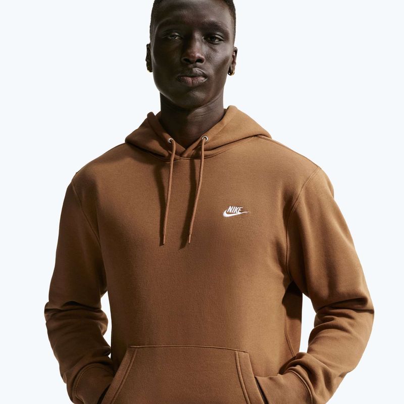 Pánska mikina Nike Club Pullover Hoodie ale brown/ale brown/white 4