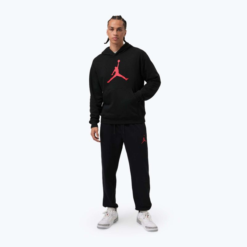 Pánska mikina Jordan Pullover Hoodie black/gym red 2