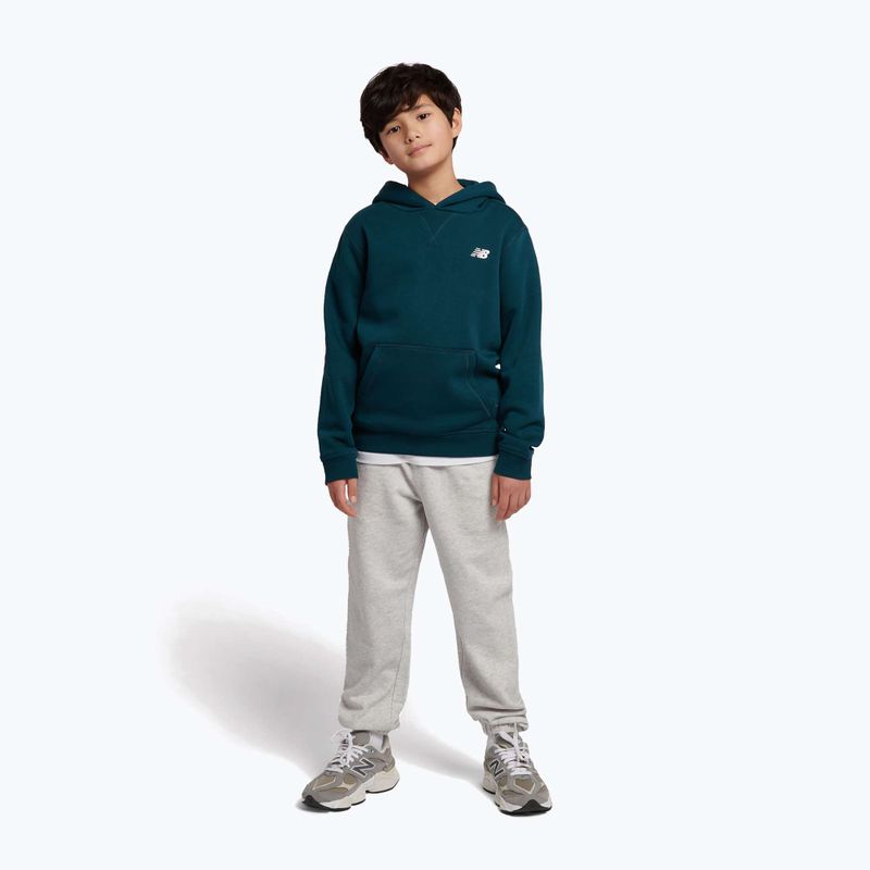 Detská mikina New Balance Brush Back Small Logo Hoodie medusa green 2