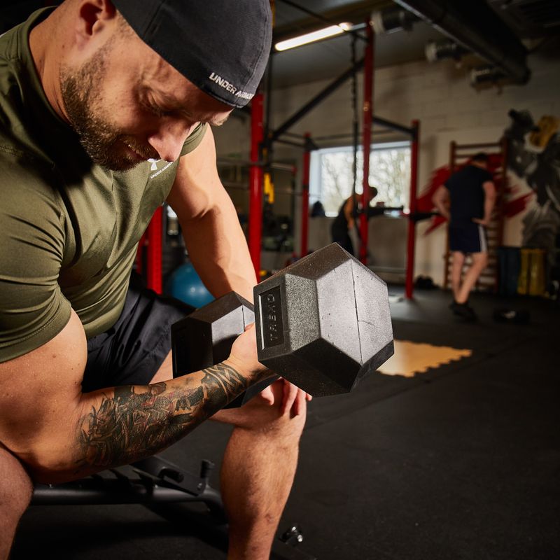 Pogumovaná činka XTREXO Hex HXD75 7,5 kg 6