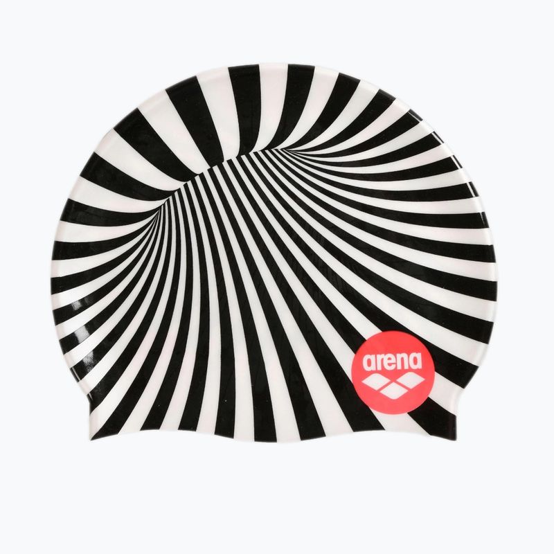 Czepek Arena Print 2 bielo-čierny 1E368 2