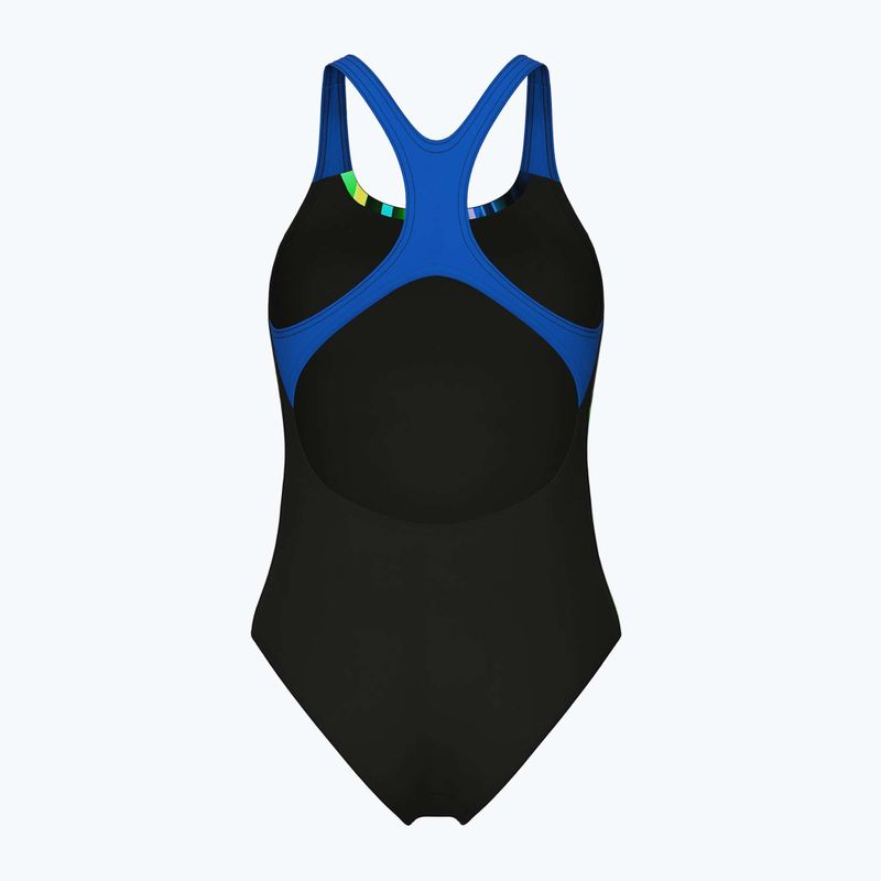 Dámske jednodielne plavky arena Bloom Swim Pro Back Lb multi black/black/blue china 2