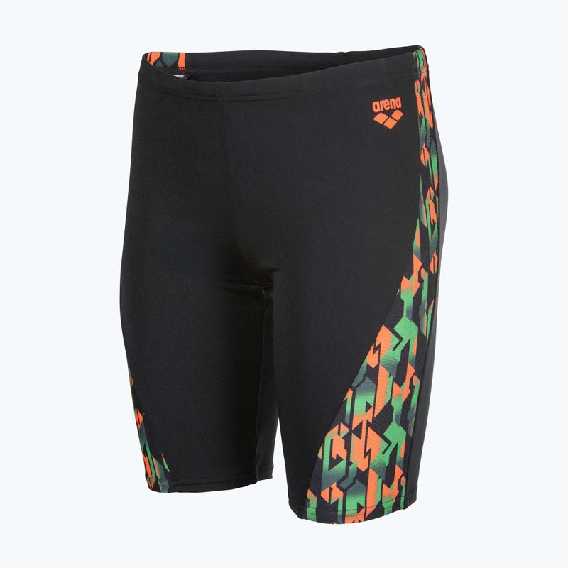 Detské plavky jammery arena Print Swim black/orange multi 8