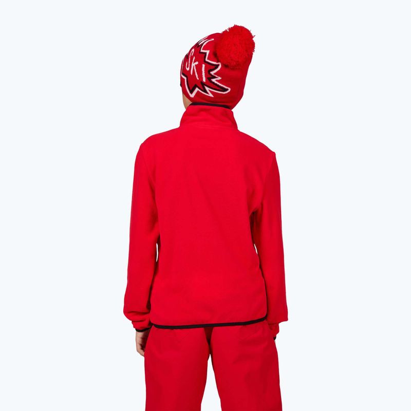 Detská mikina Rossignol Jr Strawpile Fleece Fz športová červená 3