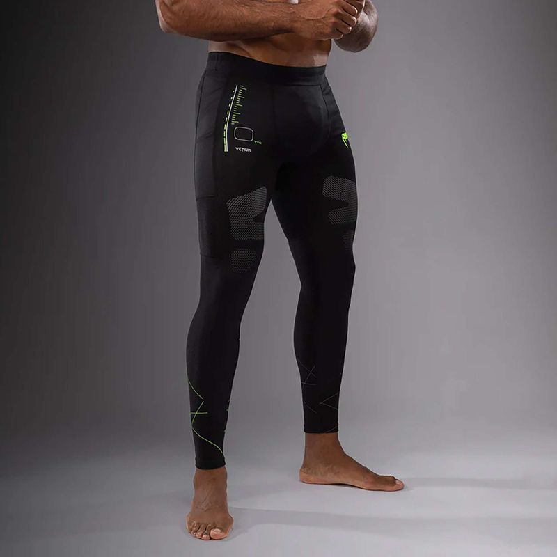 Pánske tréningové legíny Venum Training Camp 4.0 black/neo green 5