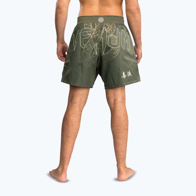 Pánske tréningové šortky Venum Serpenti Fight khaki/bronze/ivory 2