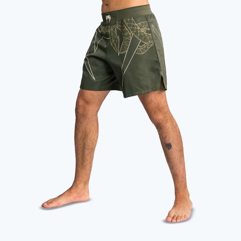 Pánske tréningové šortky Venum Serpenti Fight khaki/bronze/ivory 4