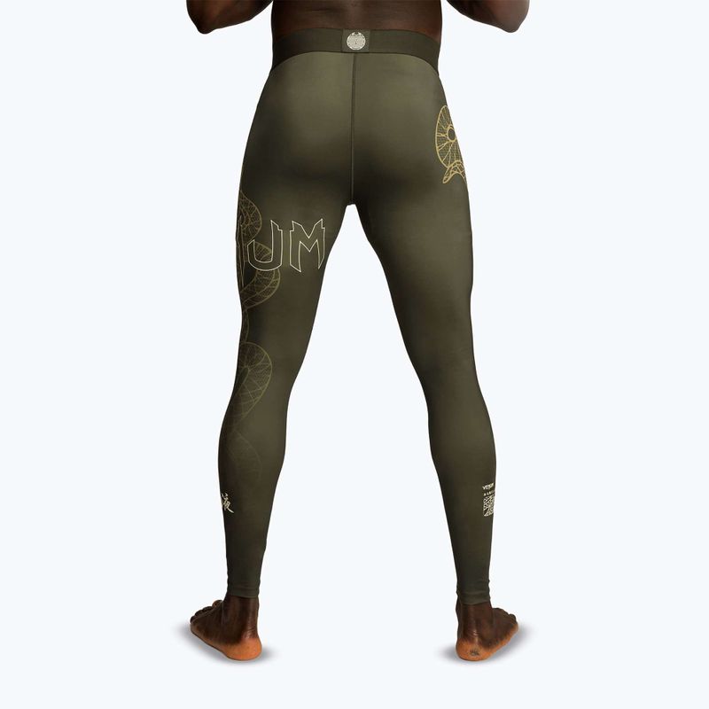 Pánske tréningové legíny Venum Serpenti Spats khaki/bronze/ivory 3