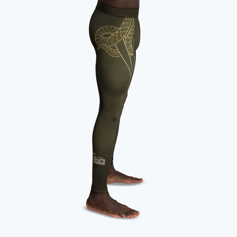 Pánske tréningové legíny Venum Serpenti Spats khaki/bronze/ivory 5