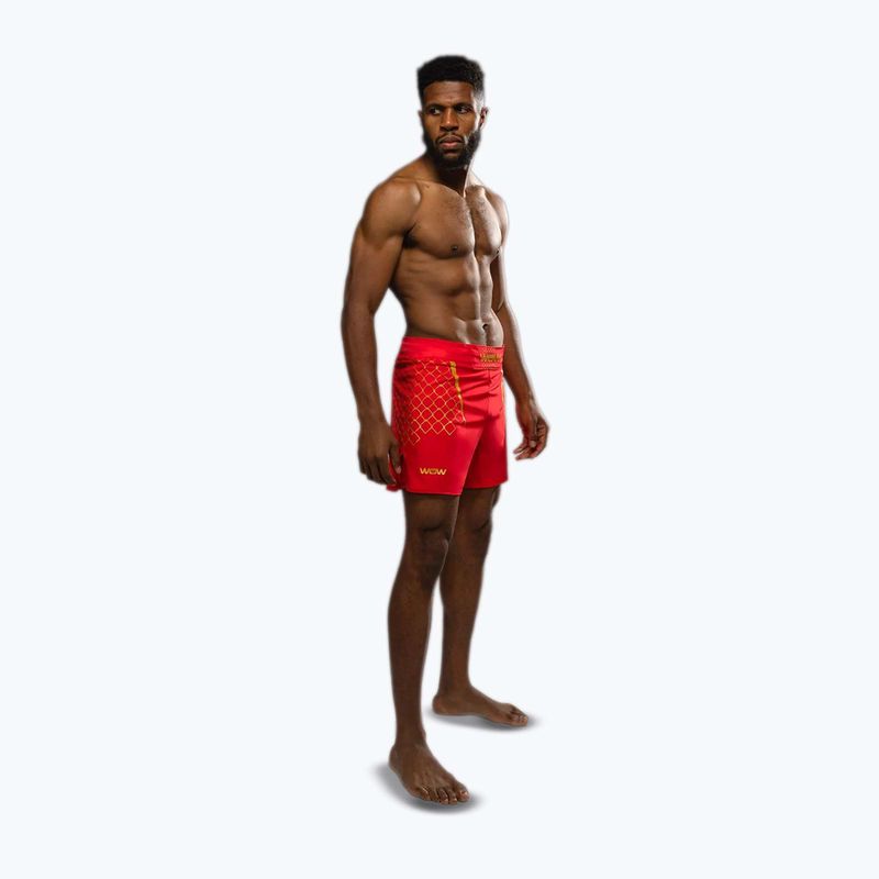 Pánske tréningové šortky Venum X WOW FC fury red/gold 2