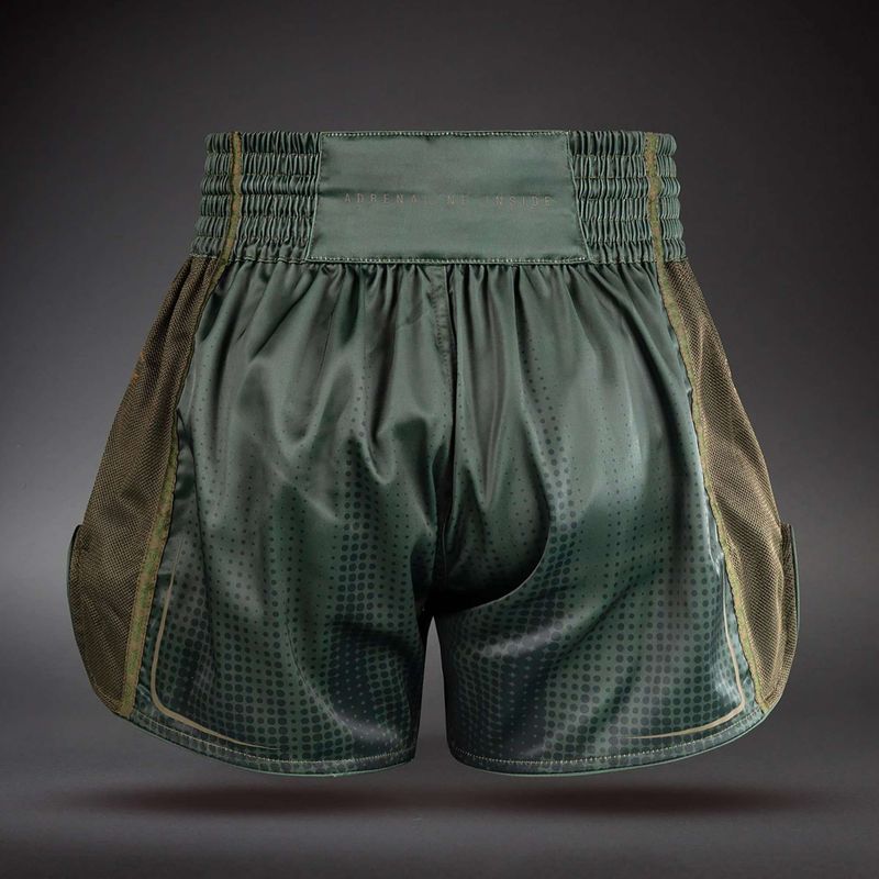 Tréningové šortky Venum Stealth Muay Thai Khaki/Dark Green 2