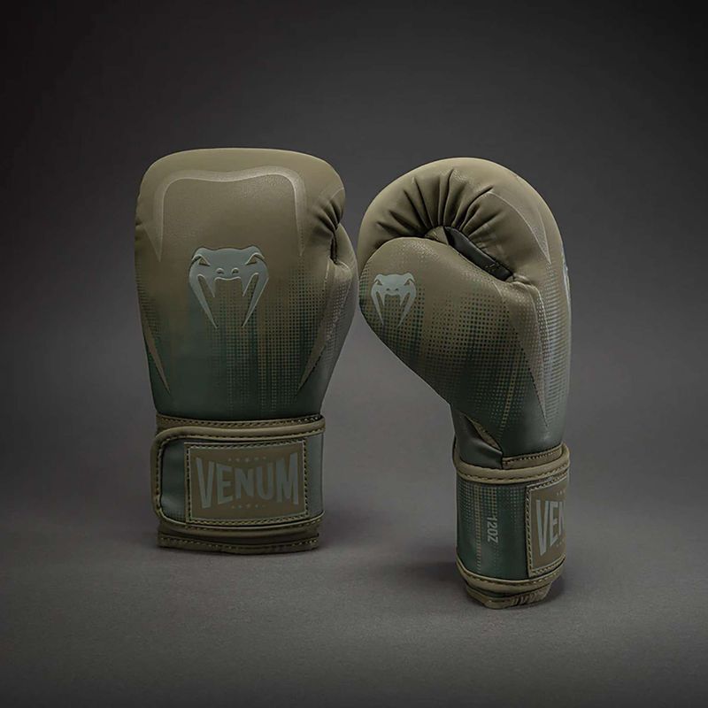 Boxerské rukavice Venum Stealth Boxing khaki/dark green 2