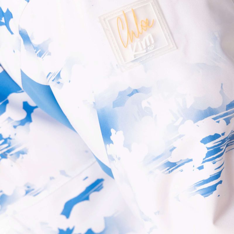 Dámska snowboardová bunda ROXY Chloe Kim azure blue clouds 4
