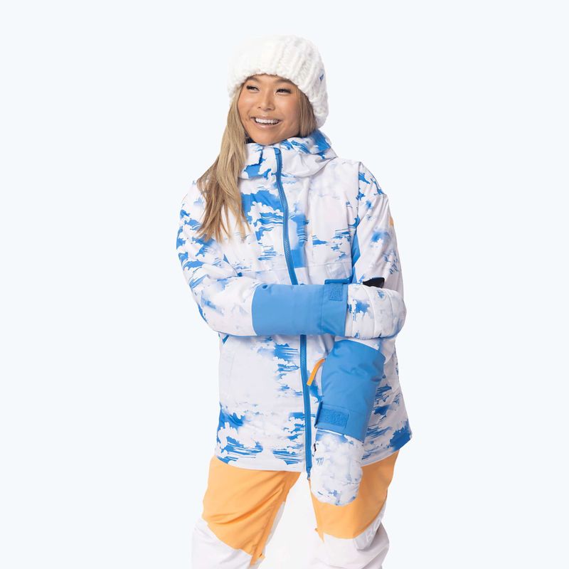 Dámska snowboardová bunda ROXY Chloe Kim azure blue clouds 5