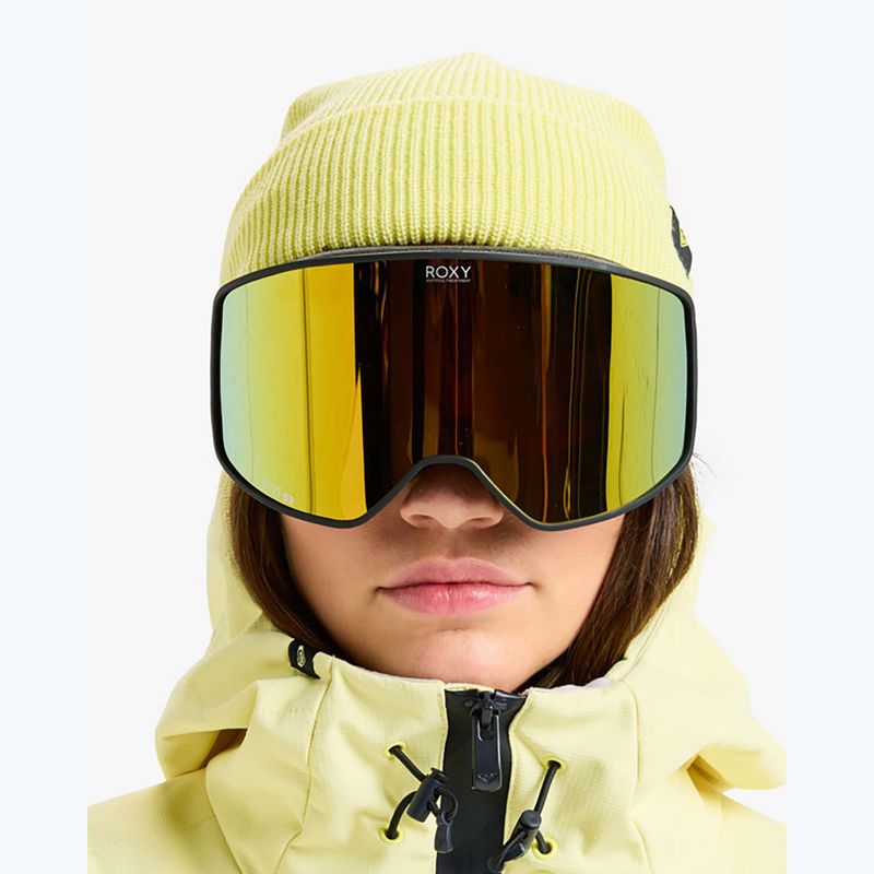 Dámske snowboardové okuliare ROXY Storm W black/clux ml pink gold 6