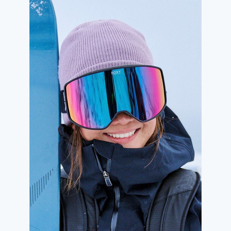 Dámske snowboardové okuliare ROXY Storm W black/clux ml pink gold 7
